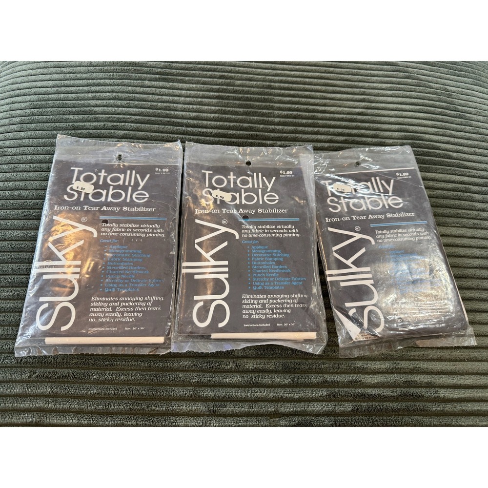 Sulky Totally Stable‎ Iron On Tear Away Stabilizer For Embroidery Sewing Crafts